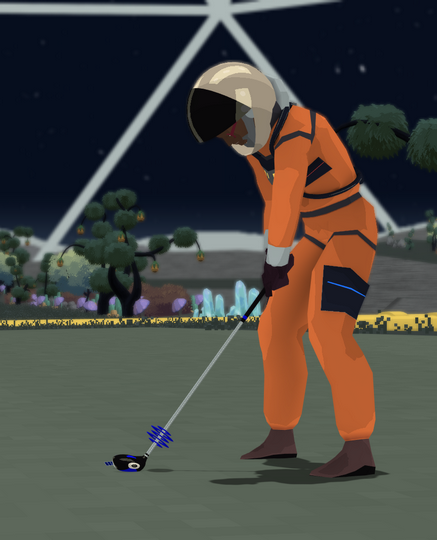 Astronaut in an orange flight suit