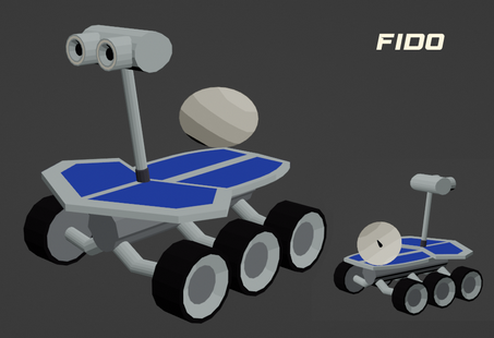 A ball made to look like a moon rover